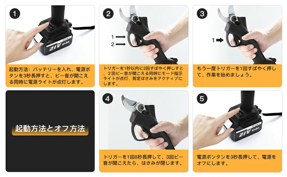 【新品】充電式剪定ばさみ コードレス 切断枝径30mm マキタ互換 剪定ばさみ ミ 充電式 コードレス 電動 剪定鋏 （本体のみ